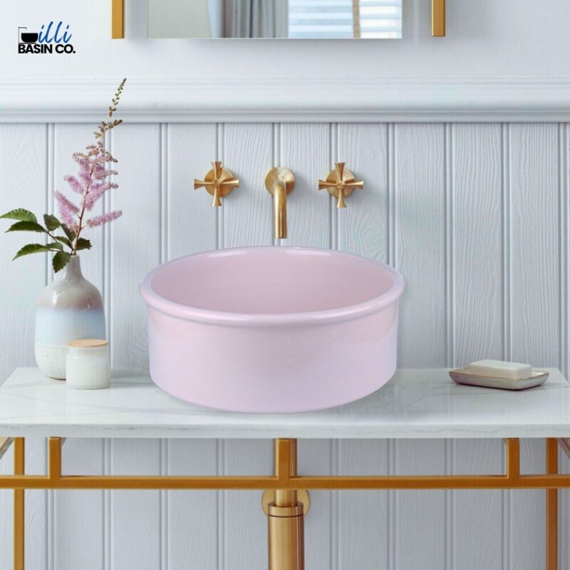 CYLINDRIC SHAPE SOLID COLOR PASTEL ROSE